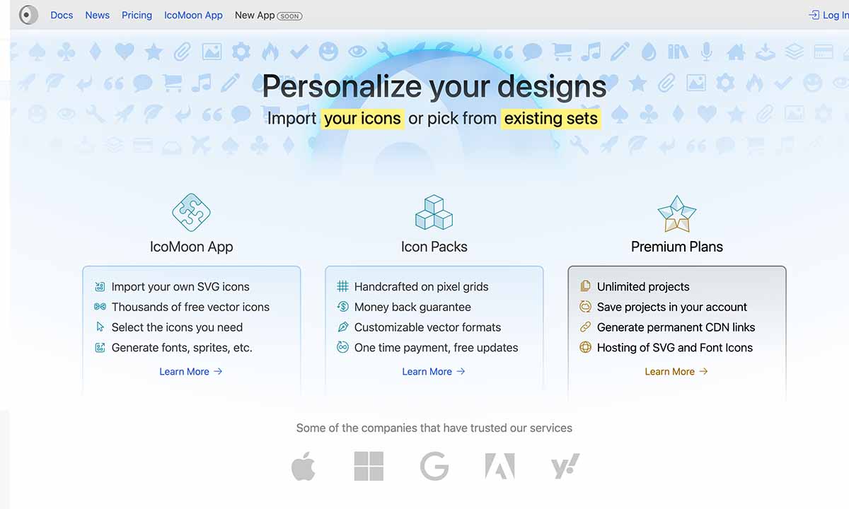 icomoonのサイトイメージ