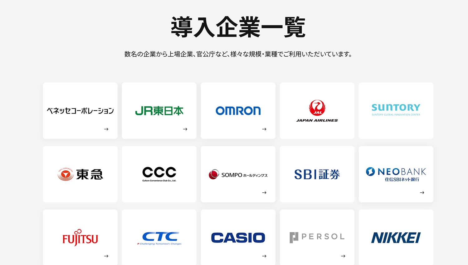 Studio導入企業一覧